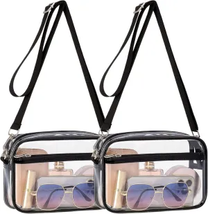 PACKISM Clear Bag for Stadium Events - Clear Purses for Women Stadium Crossbody Concert Bag for Game Day， Sports, Festival