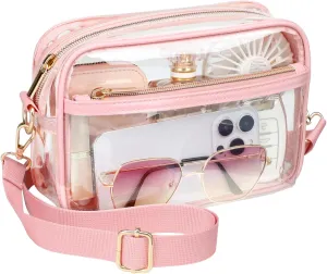 PACKISM Clear Bag for Stadium Events - Clear Purses for Women Stadium Crossbody Concert Bag for Game Day， Sports, Festival