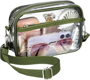 PACKISM Clear Bag for Stadium Events - Clear Purses for Women Stadium Crossbody Concert Bag for Game Day， Sports, Festival