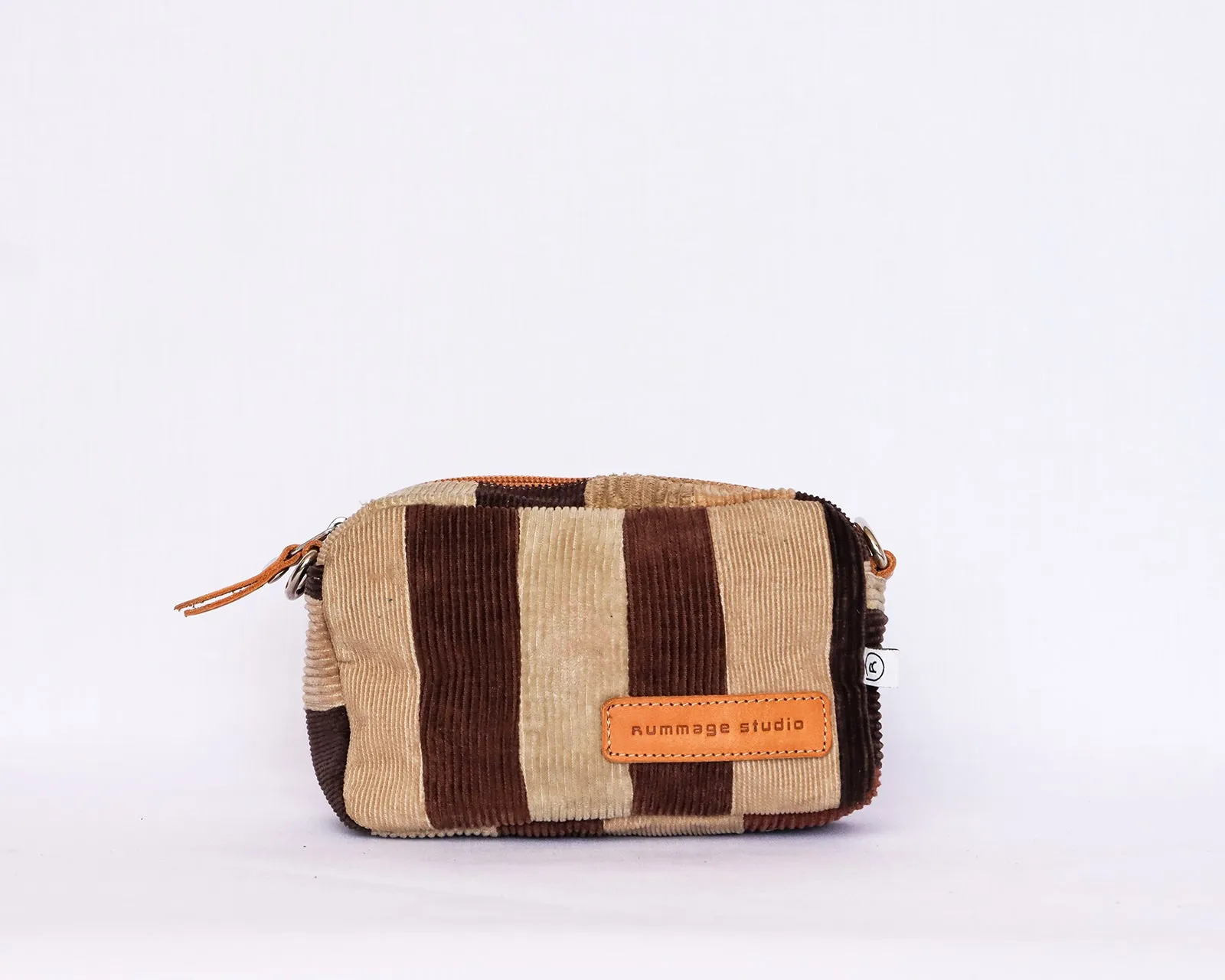 Panel Patchwork Corduroy Crossbody Bag