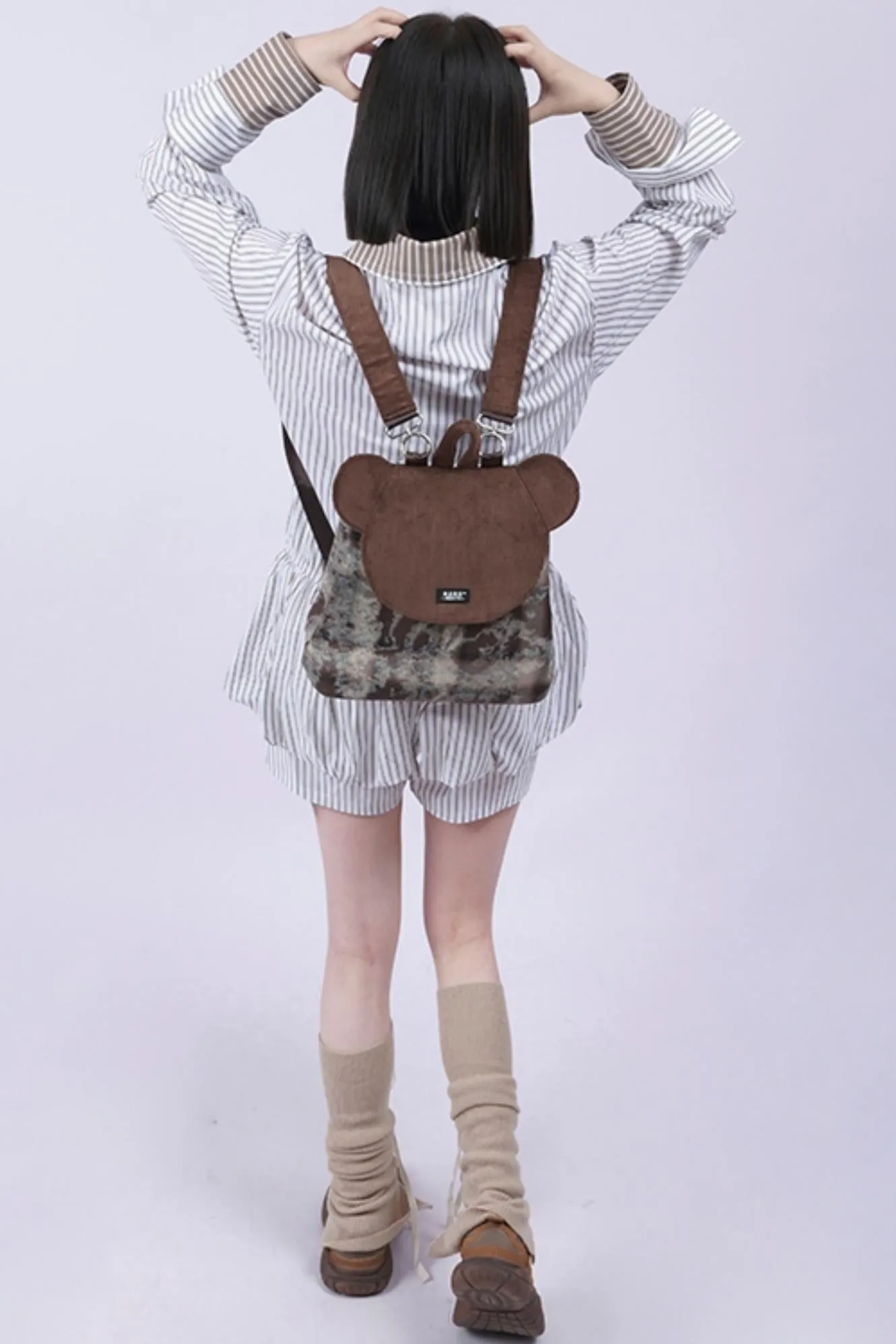 Patchwork Bear Crossbody Bag