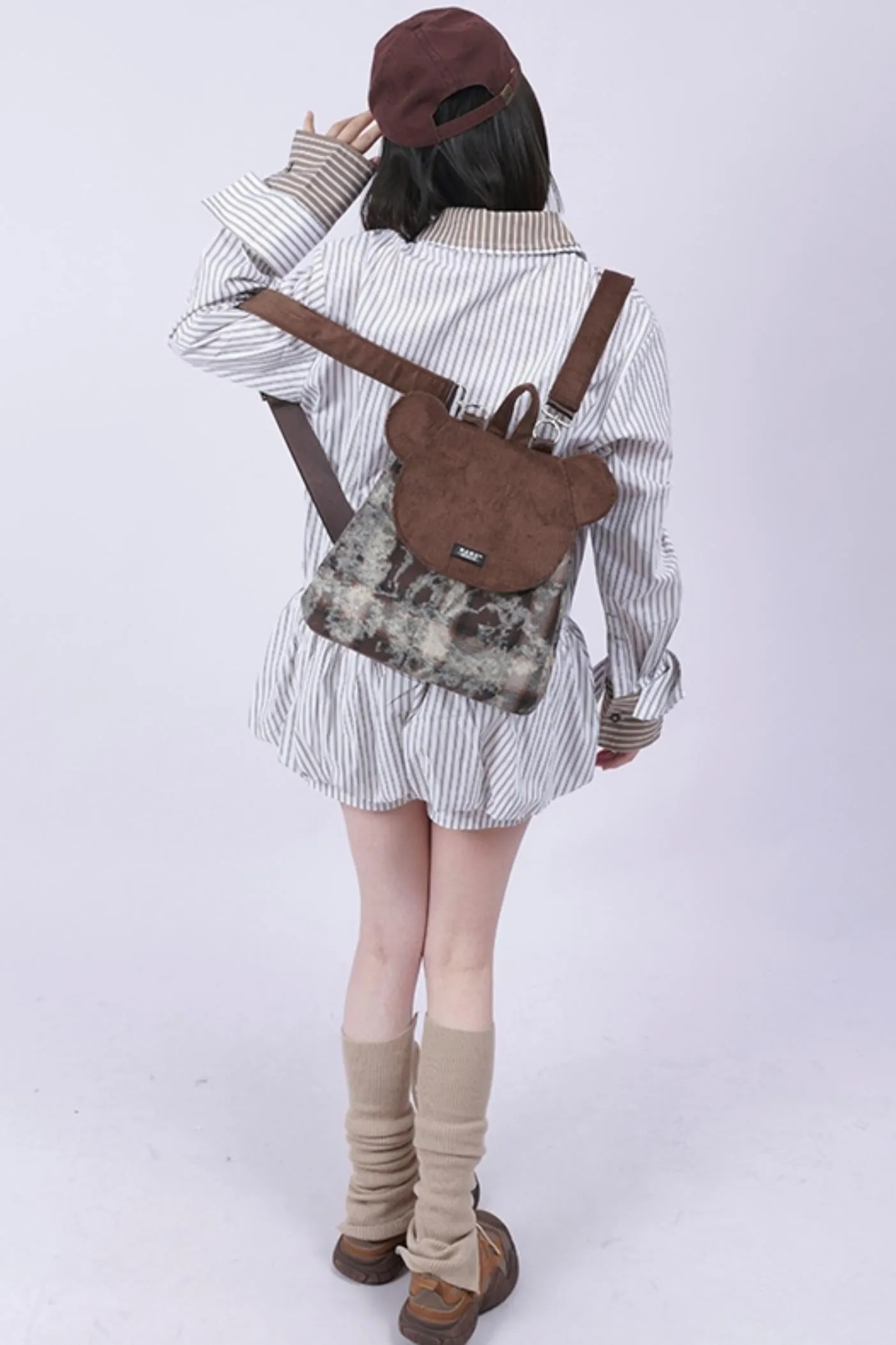 Patchwork Bear Crossbody Bag