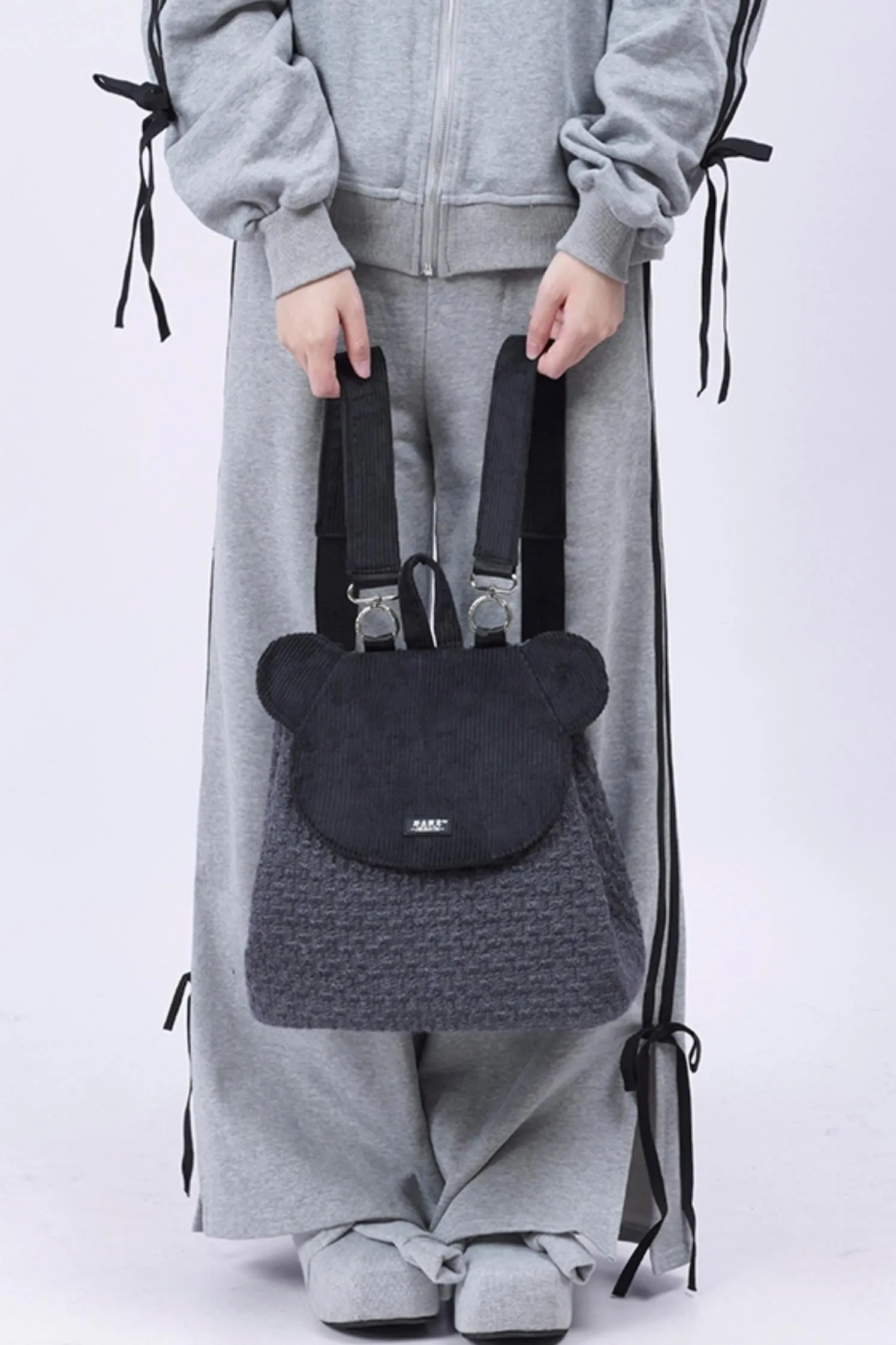 Patchwork Bear Crossbody Bag