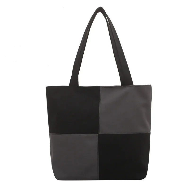 Patchwork Check Shoulder Bag