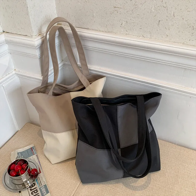 Patchwork Check Shoulder Bag