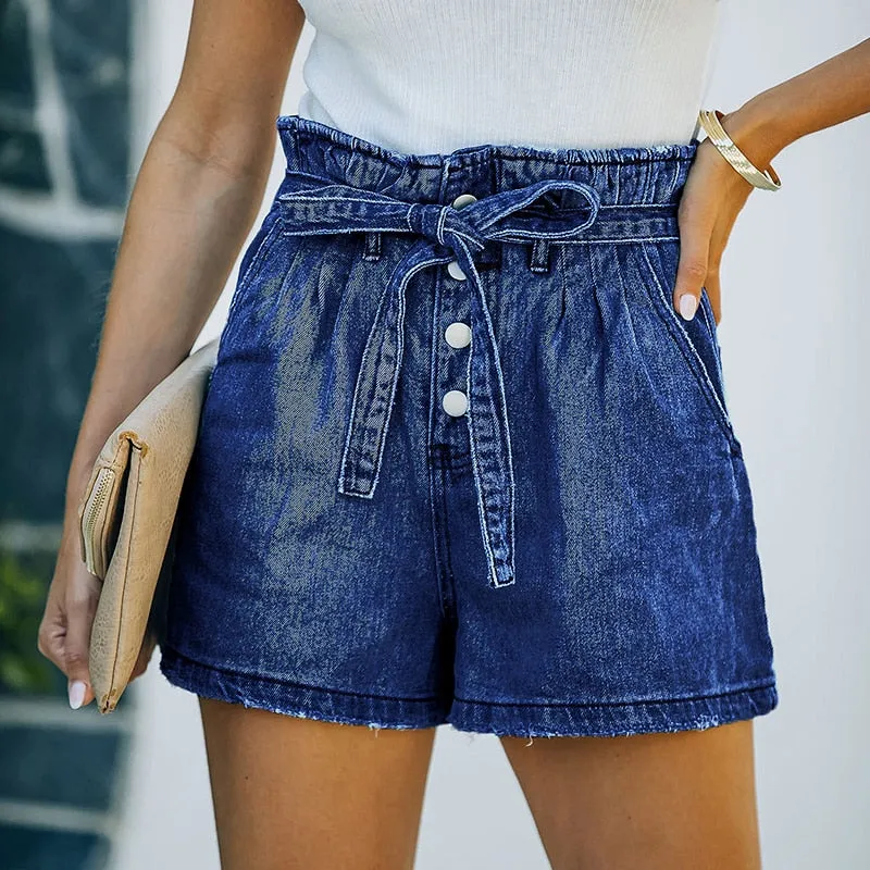 Patchwork Paradise Denim Shorts