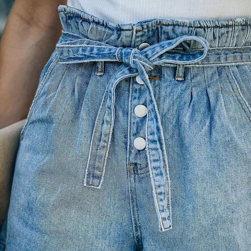 Patchwork Paradise Denim Shorts