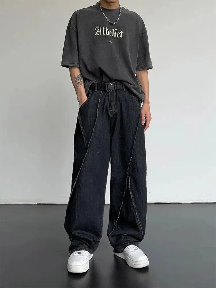 Patchwork Ripped Denim Jean