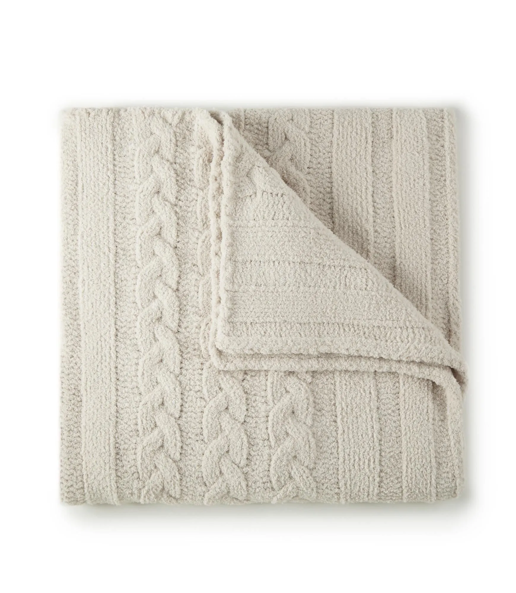 Peacock Alley Cable Knit 50X70 Thr Blkt Lin