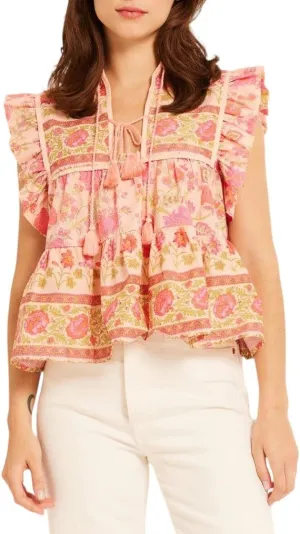 Peplum Top Women Short Sleeve Flutter Fly Sleeve Babydoll Blouse Boho Patchwork Beach Party Going Out Y2k Tank Shirt