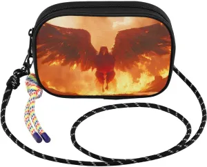 Phoenix Fly Desert Crossbody Bags for Women Cell Phone Purses Women's Shoulder Handbag Wallet Purse with Rope Pendant