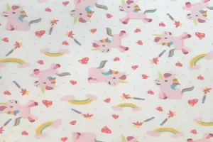Pink Unicorn Patchwork / Craft Fabric