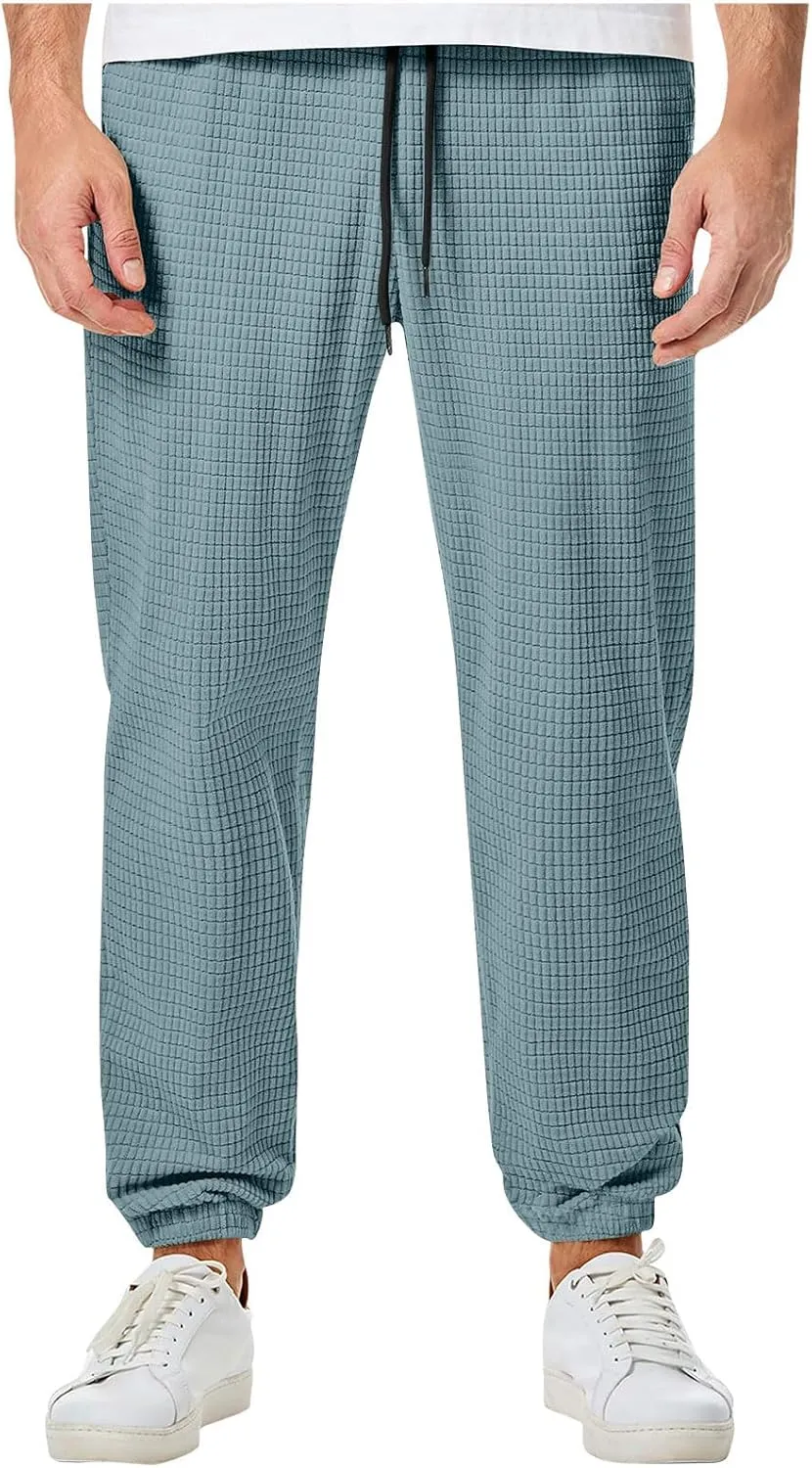 Plus Size Hiking Pants Men Loose Casual Pants Track Joggers Pants Straight Leg Elastic Waist Pants Autumn Pants