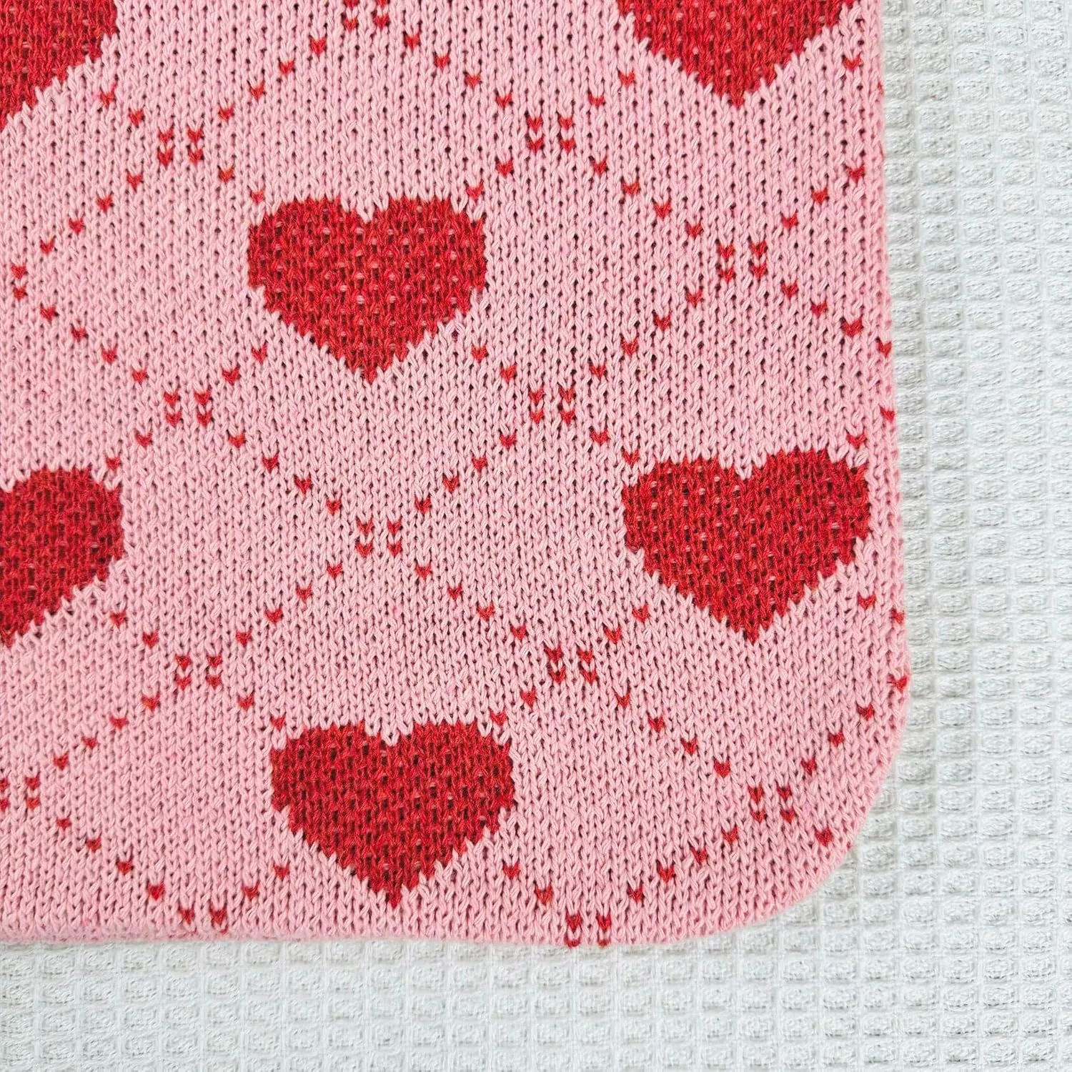 Pokn Heart Crochet Tote Bag Cute Purse for Women Cutecore Key Chain Y2K Accessories Valentines Aesthetic Handbags for Women