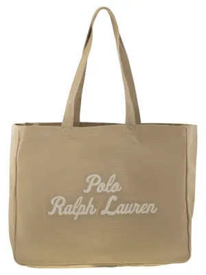 Polo Ralph Lauren broderad duk tote