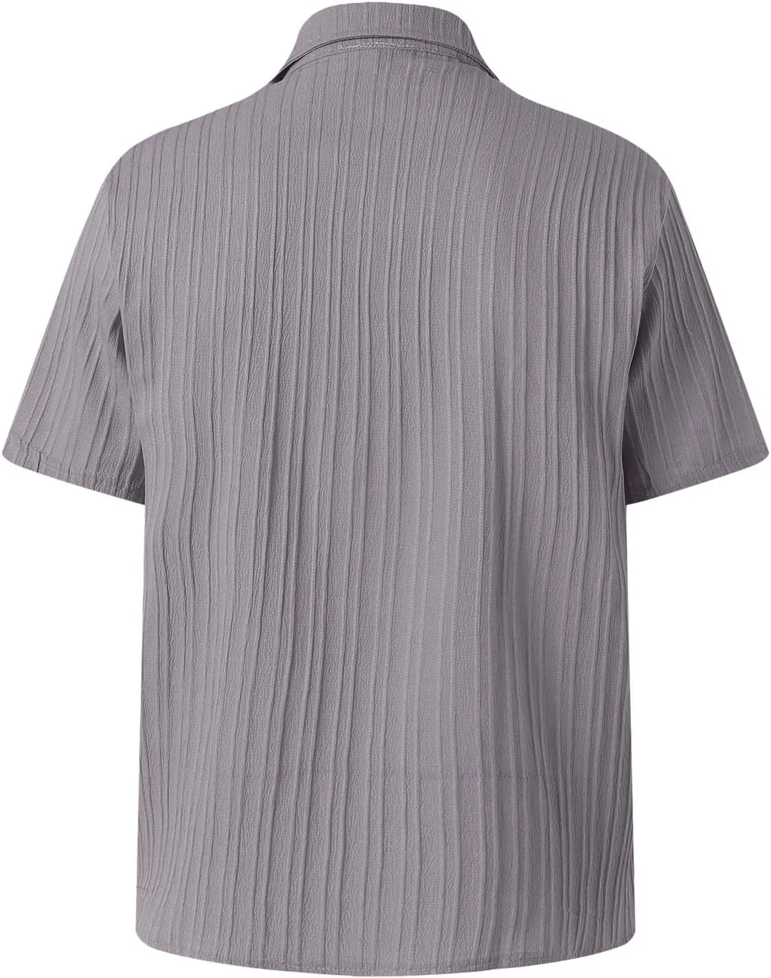 Polo Shirts for Men Mens Summer Textured Shirts Short Sleeve Casual Button Down Shirt Beach Vacation Tops Golf Shirt