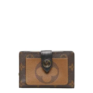 Portfolio Juliet Louis Double Brown PVC Louis Leather Reverse Vuitton Wallet Monogram Folded Giant Premium-grade Short-term offer M69432  Vuitton Marlon