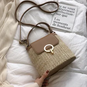 Protected Bucket Summer Women Crossbody 2019 Lady Messenger Travel Female Purses Practical design Straw Shoulder Bag Bags Small Handbags For Bags and