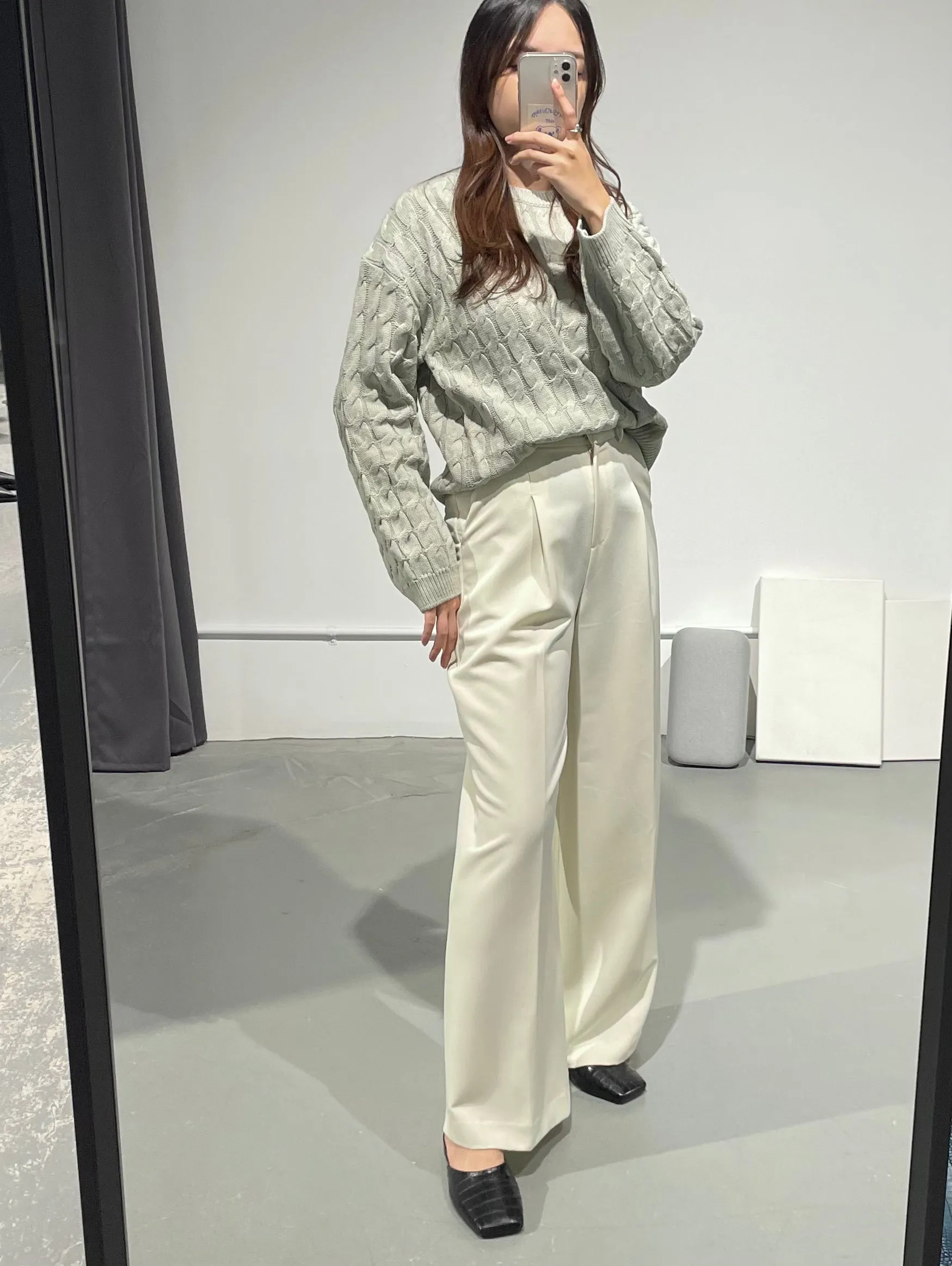 Pure Mare Cable Knit Cardigan