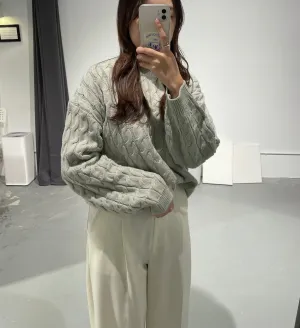Pure Mare Cable Knit Cardigan