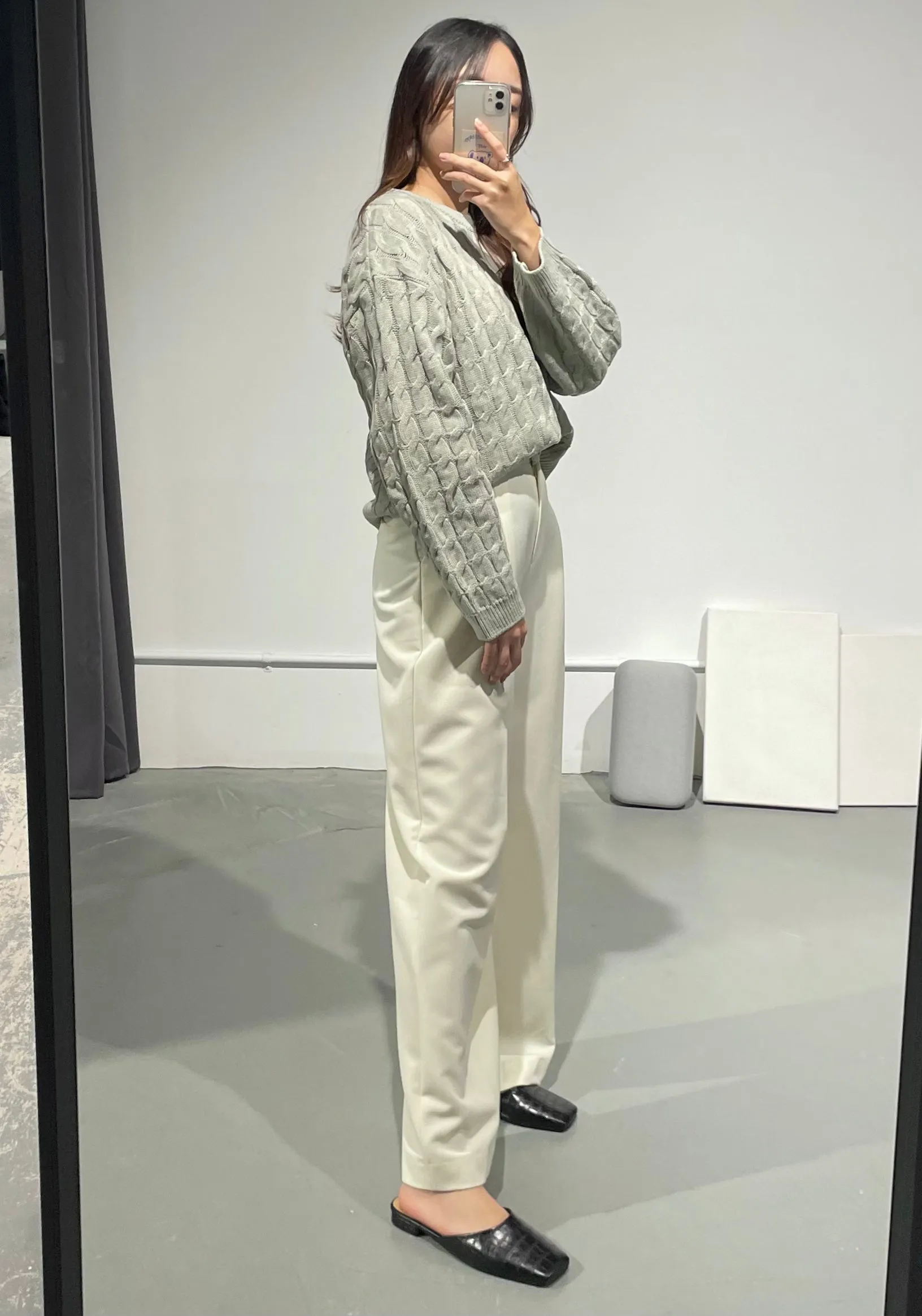 Pure Mare Cable Knit Cardigan