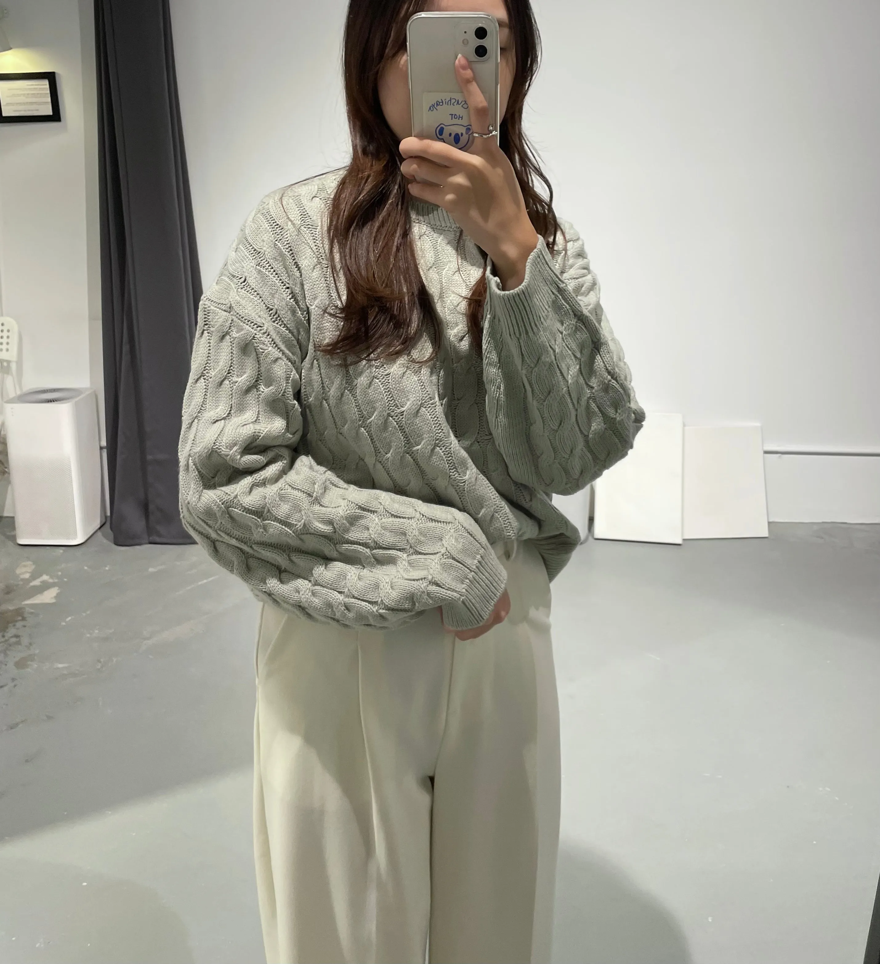 Pure Mare Cable Knit Cardigan