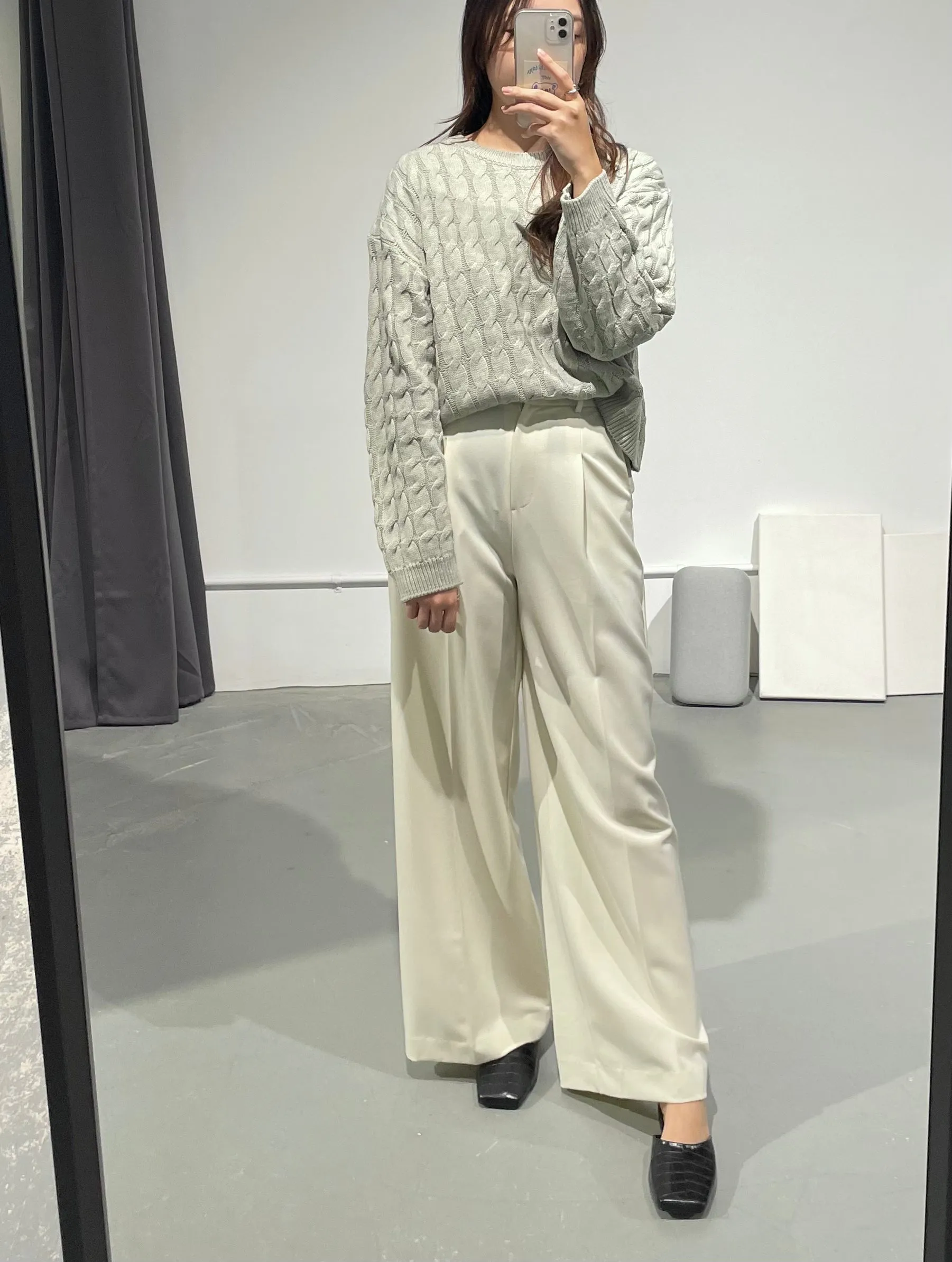 Pure Mare Cable Knit Cardigan