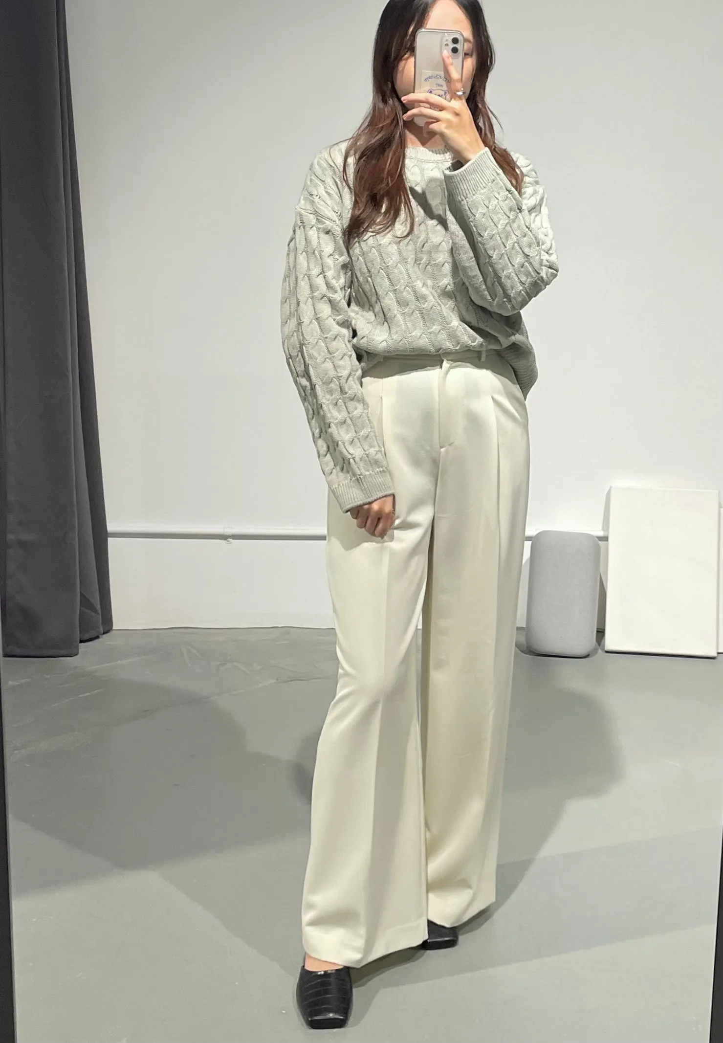 Pure Mare Cable Knit Cardigan