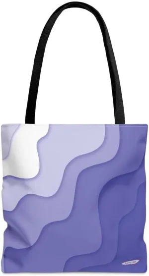 Purple Wave Tote Bag, Great for travel with plenty of room for your things, tote bags are stylish and durable