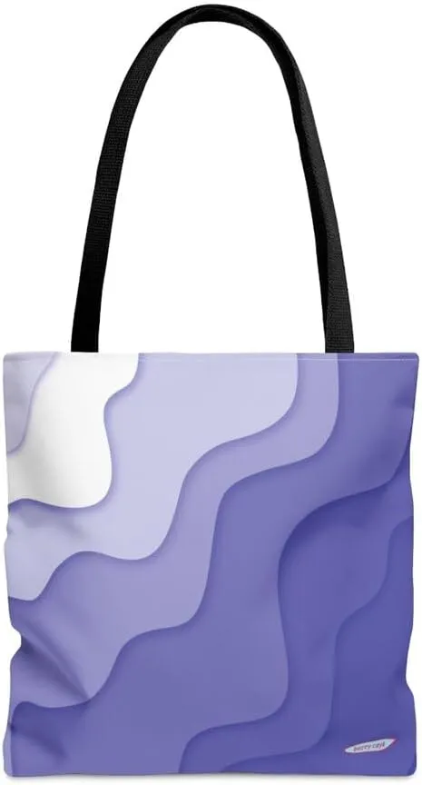 Purple Wave Tote Bag, Great for travel with plenty of room for your things, tote bags are stylish and durable