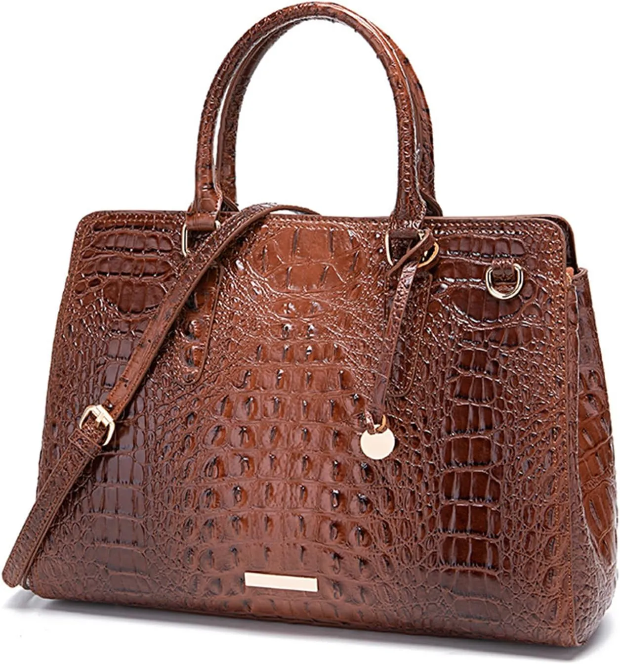 Purse and Handbag for Women Retro PU Leather Crocodile Print Top Handle Satchel Large Capacity Shoulder Crossbody Bags，bag1364OWOISS