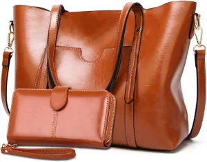 Purses and Handbags for Women Large Shoulder Tote Satchel Purse Work Bags with Matching Wallet