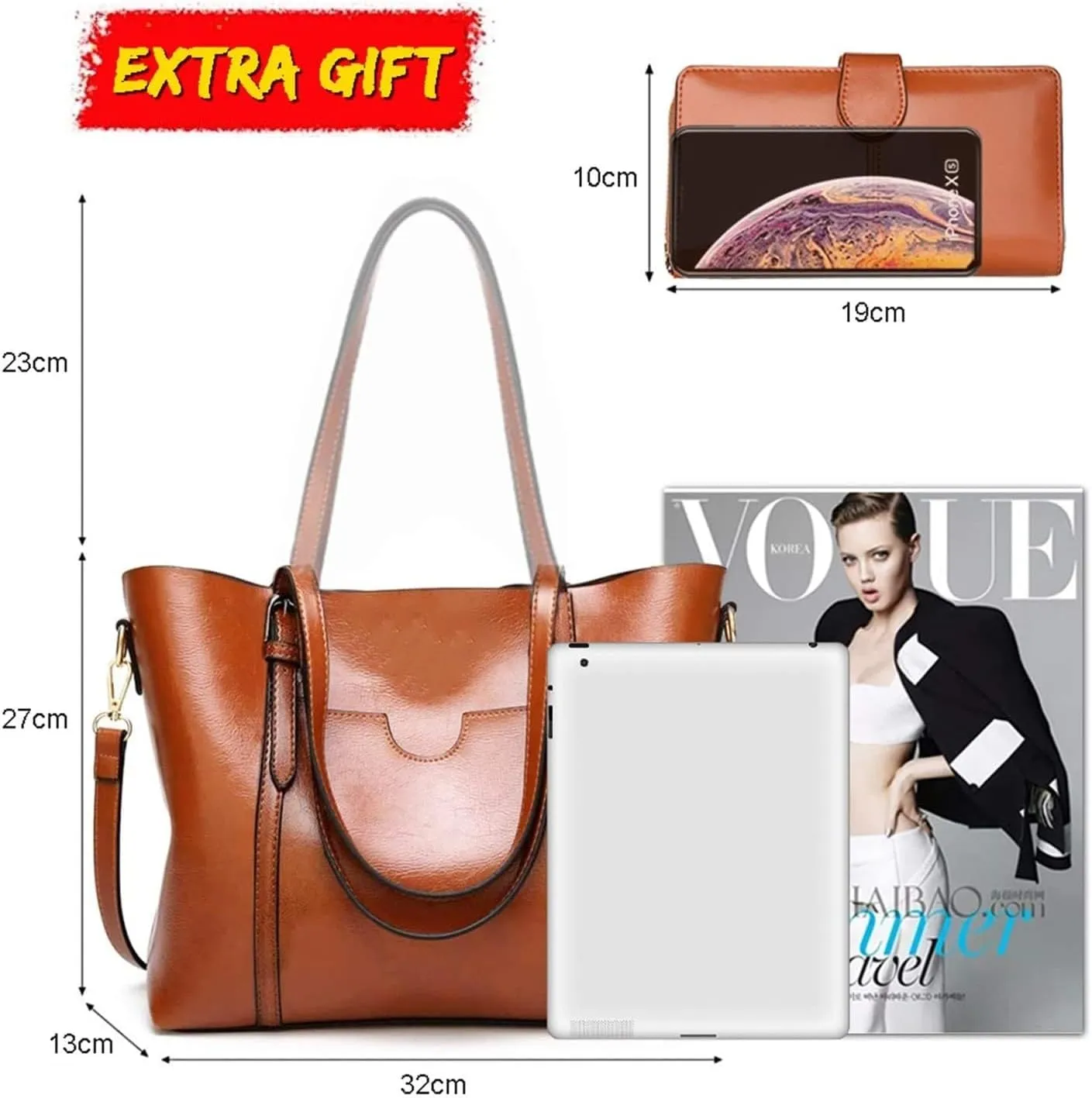Purses and Handbags for Women Large Shoulder Tote Satchel Purse Work Bags with Matching Wallet