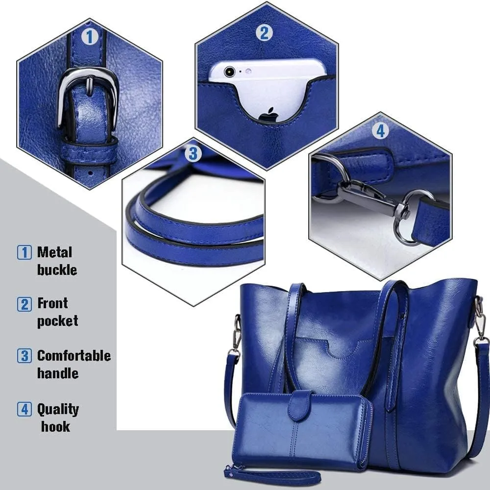 Purses and Handbags for Women Large Shoulder Tote Satchel Purse Work Bags with Matching Wallet