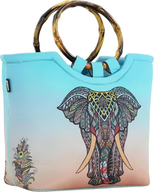 QOGiR Lunch Tote - Large Reusable Insulated Neoprene Lunch Bag with Inside Pocket