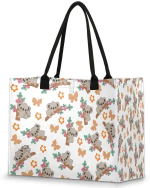 QsirBC Abstract Design Decor Tote Bag for Women Shoulder Bags with Pockets Handbags Purses Large Totes