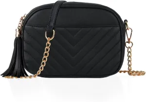 Quilted Crossbody Bags for Women Small Purses Shoulder Handbags with Chain Strap
