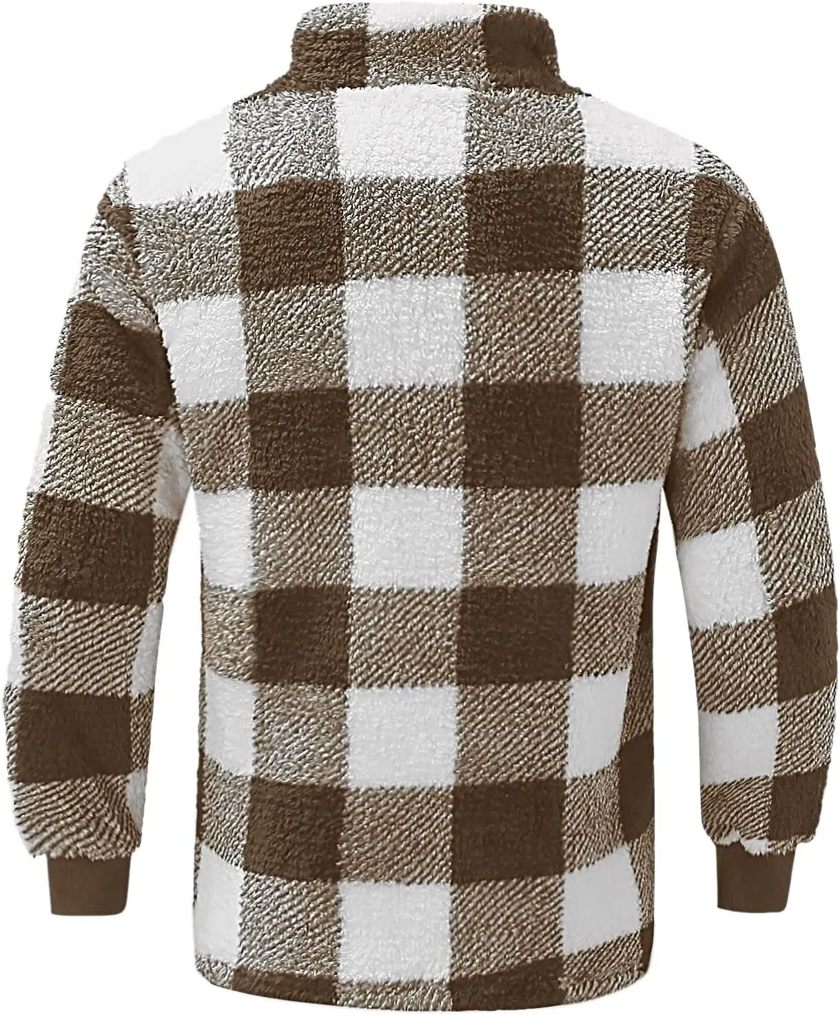 Quilted Lined Flannel Shirt Jacket for Men Hooded Zipper Pocket Long Sleeve Shirt Patchwork Flannel Shirt for Men
