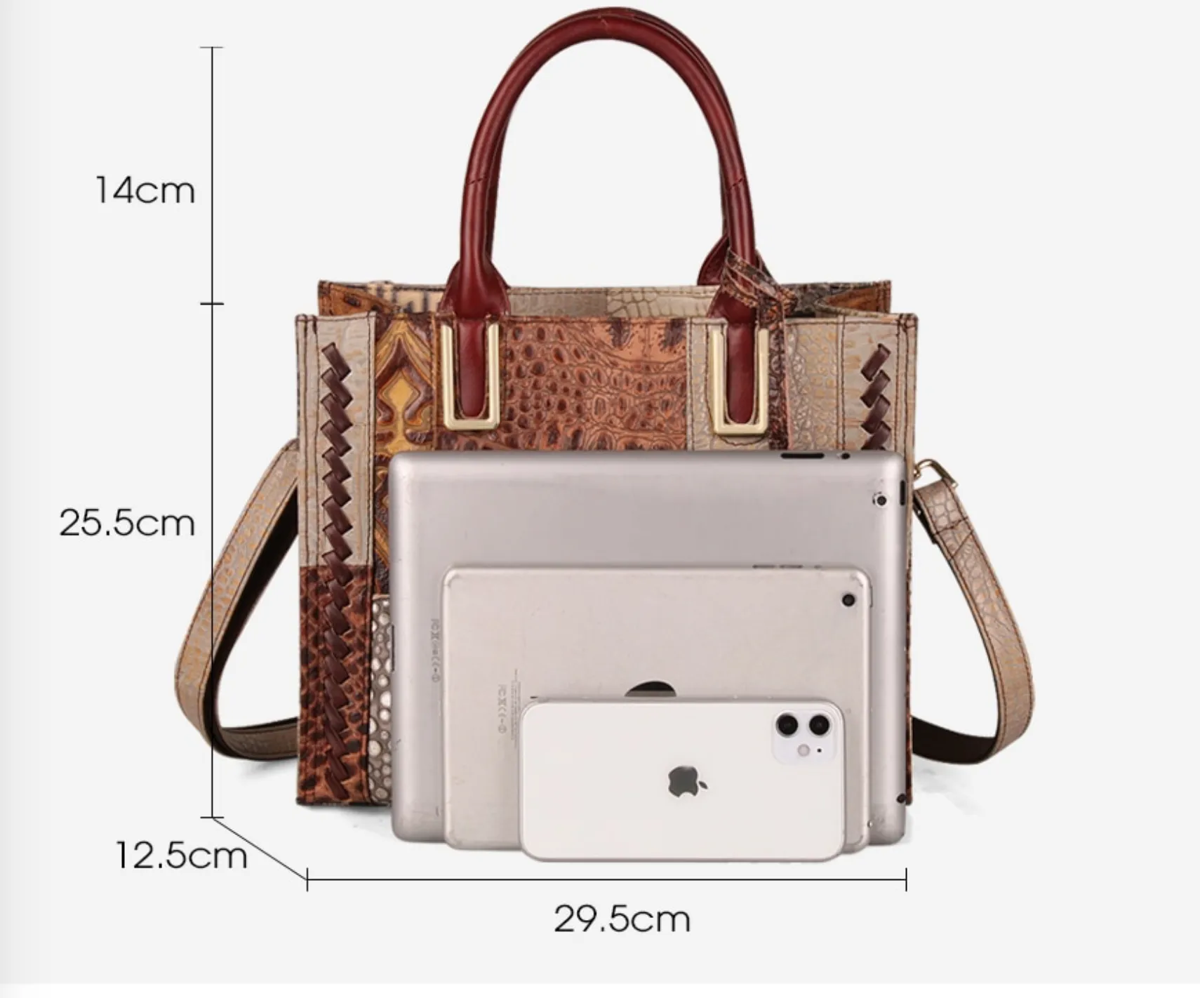 "Arna Lisa" Collection - Legend Genuine Leather Luxury Handbags Women Designer Hand Bag Female Retro Patchwork Totes Crocodile Shoulder/Crossbody Bags