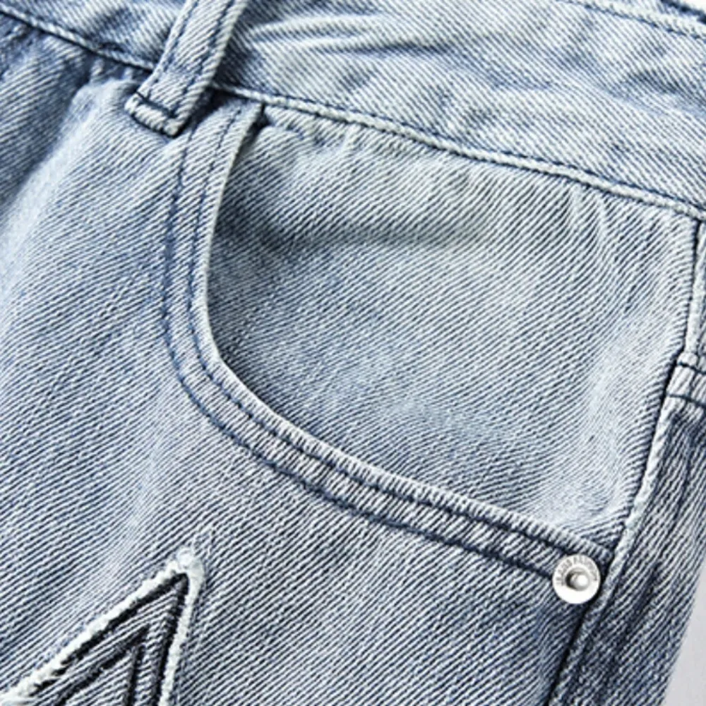 "Urban Star Patchwork Straight Leg" Jeans
