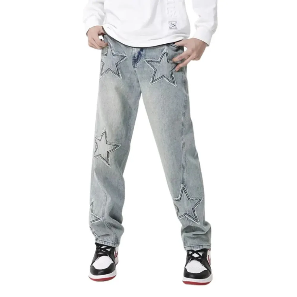 "Urban Star Patchwork Straight Leg" Jeans