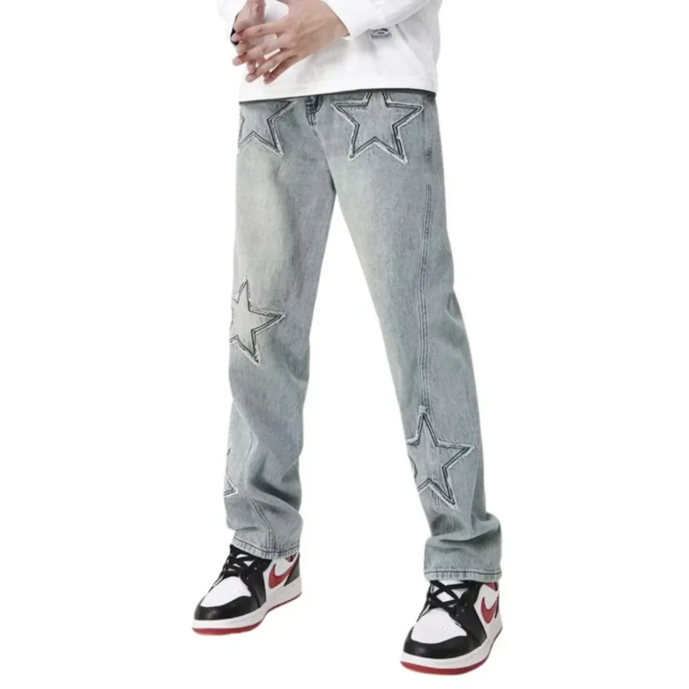 "Urban Star Patchwork Straight Leg" Jeans