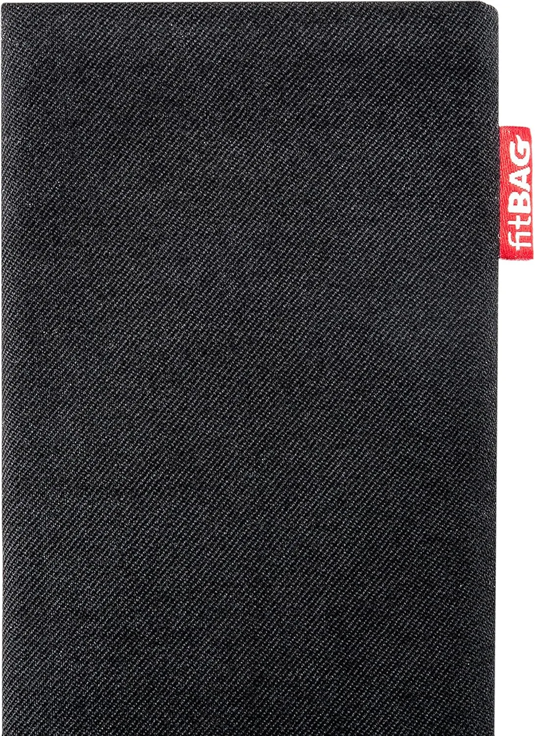 Rave Black Custom Tailored Sleeve for Mobistel Cynus E4. Fine Suit Fabric Pouch with Integrated Microfibre Lining for Display Cleaning