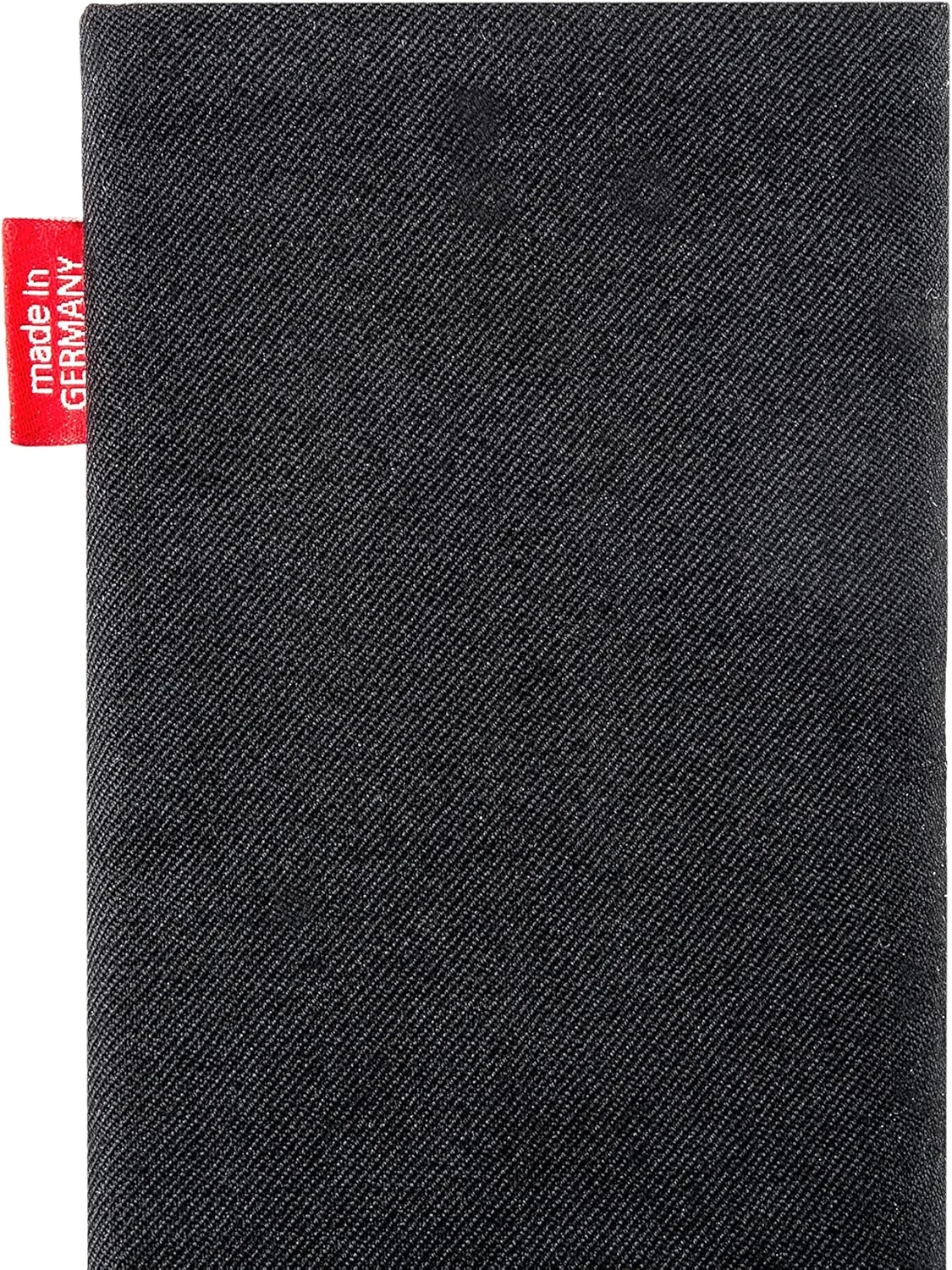 Rave Black Custom Tailored Sleeve for Mobistel Cynus E4. Fine Suit Fabric Pouch with Integrated Microfibre Lining for Display Cleaning