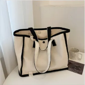 Realaiot Female Canvas Bag Student Sweet Hit Color Patchwork Shoulder Bag Casual High Capacity Shopper Tote Bags For Women Сумка Женская