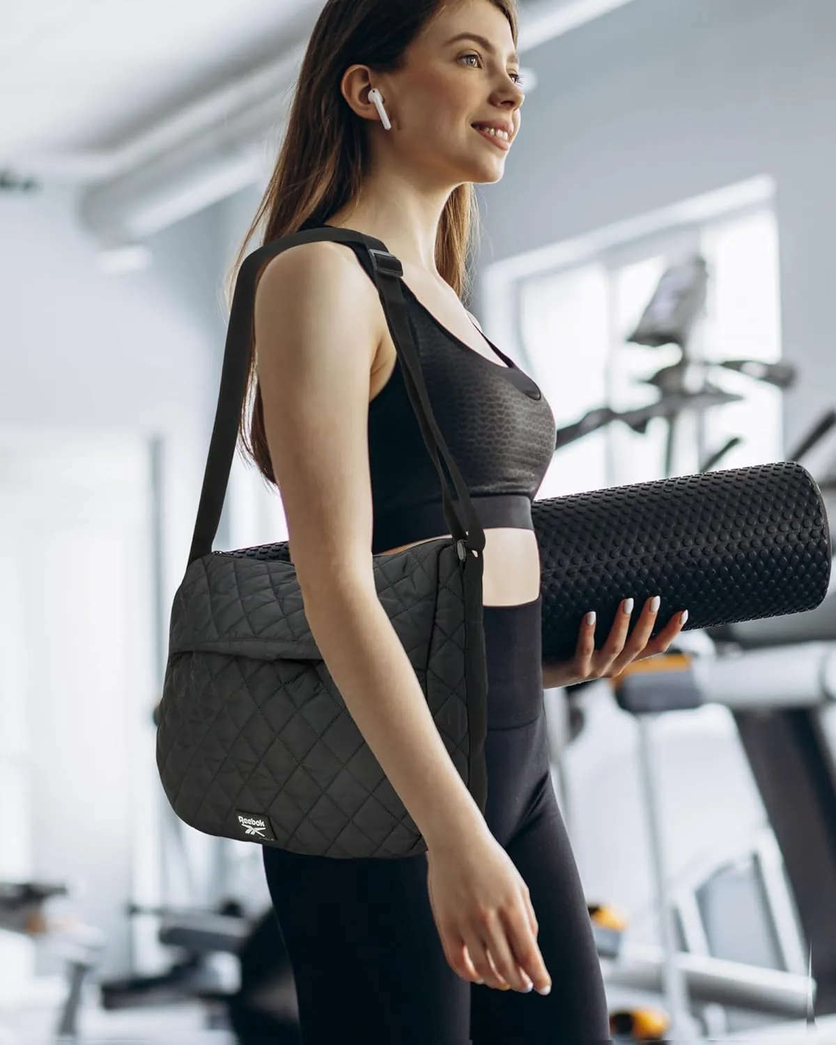 Reebok Women's Crossbody Bag - Stylish Lightweight Nylon Quilted and Non-Quilted Everyday Sling Bags for Women