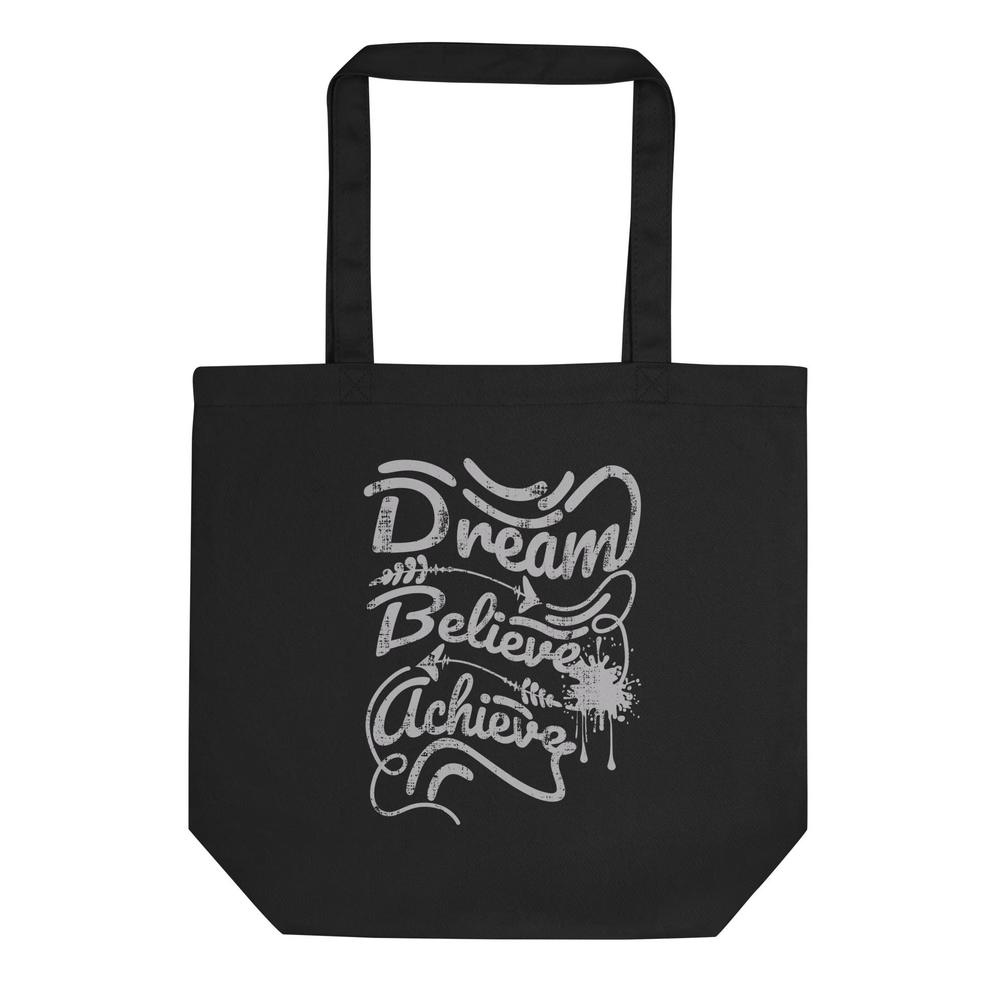 Retro Tote Bag - Dream Believe Achieve - Standard Size
