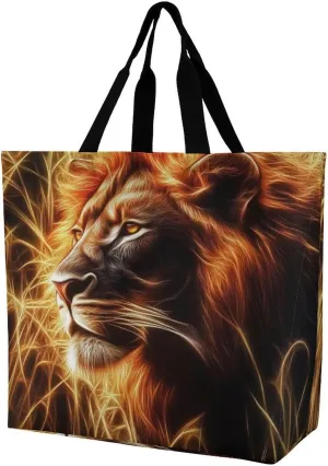 Reusable Grocery Bag for Women, Portable Large Shopping Storage Bag Casual Shoulder Handbags