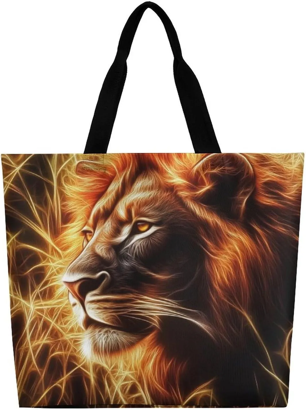 Reusable Grocery Bag for Women, Portable Large Shopping Storage Bag Casual Shoulder Handbags