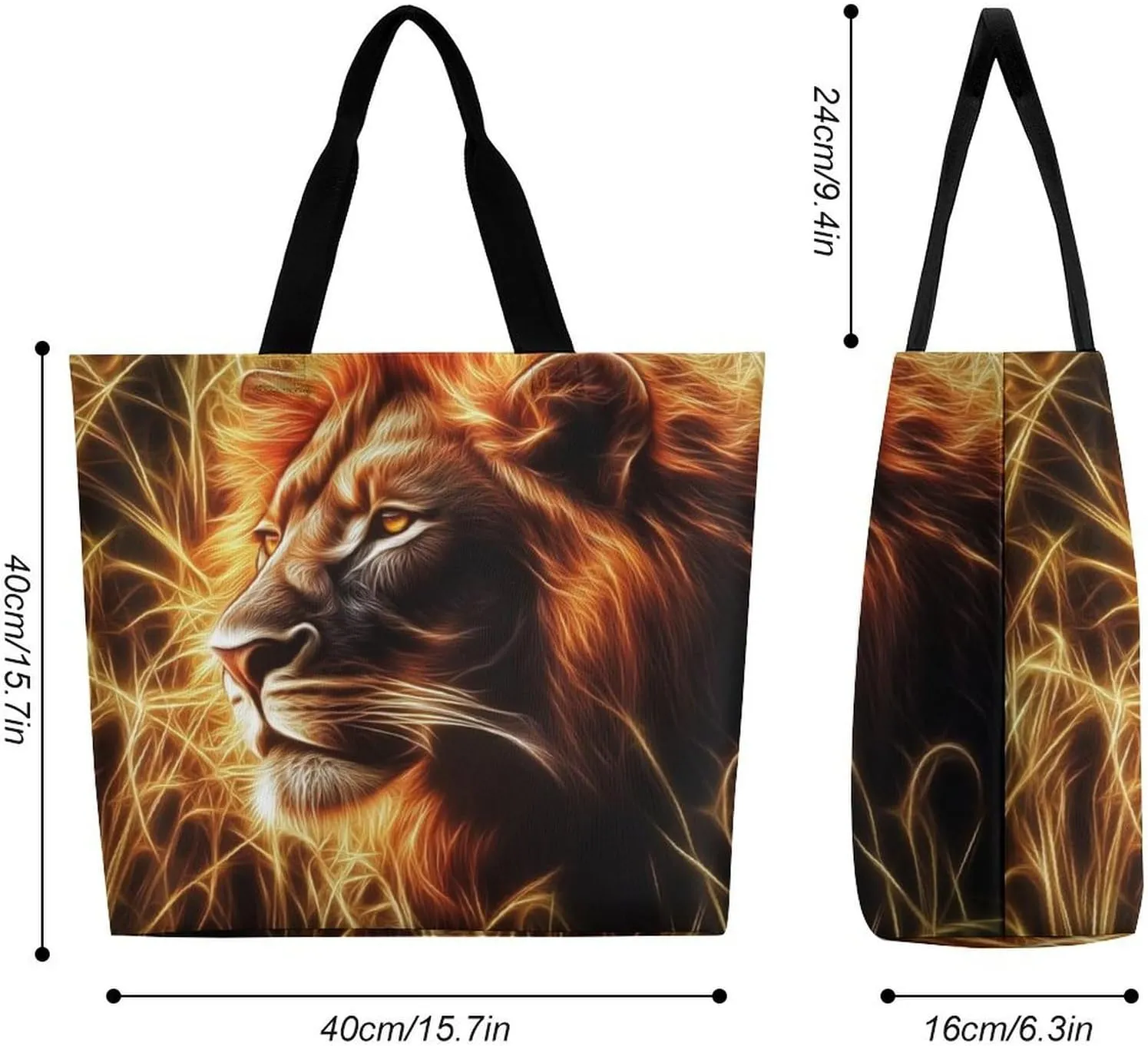 Reusable Grocery Bag for Women, Portable Large Shopping Storage Bag Casual Shoulder Handbags